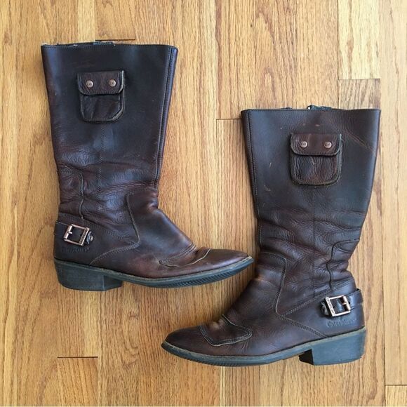 CAT Caterpillar Misa Brown Leather Midcalf Boots | Size 8 - Picture 2 of 12